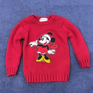 Disney Red Knit Sweater with Minnie Mouse